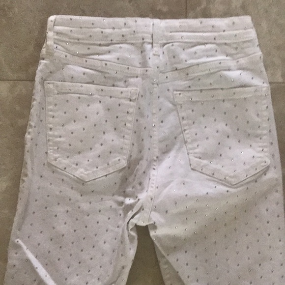 TOPSHOP White Sparkle Jamie Sknny Jeans w28 - Picture 5 of 7